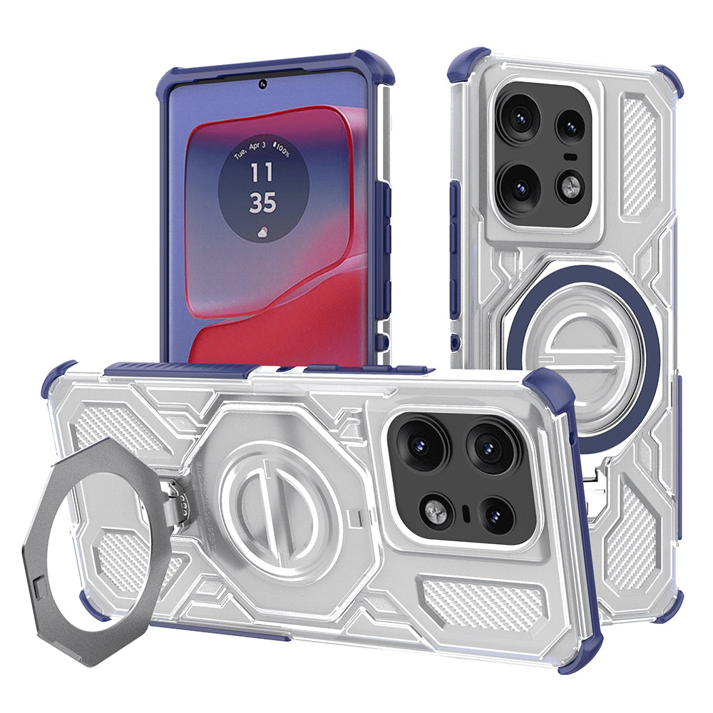 Θήκη για Motorola Edge 50 Pro, Techsuit, Carbon Shield Pro, Μπλε
