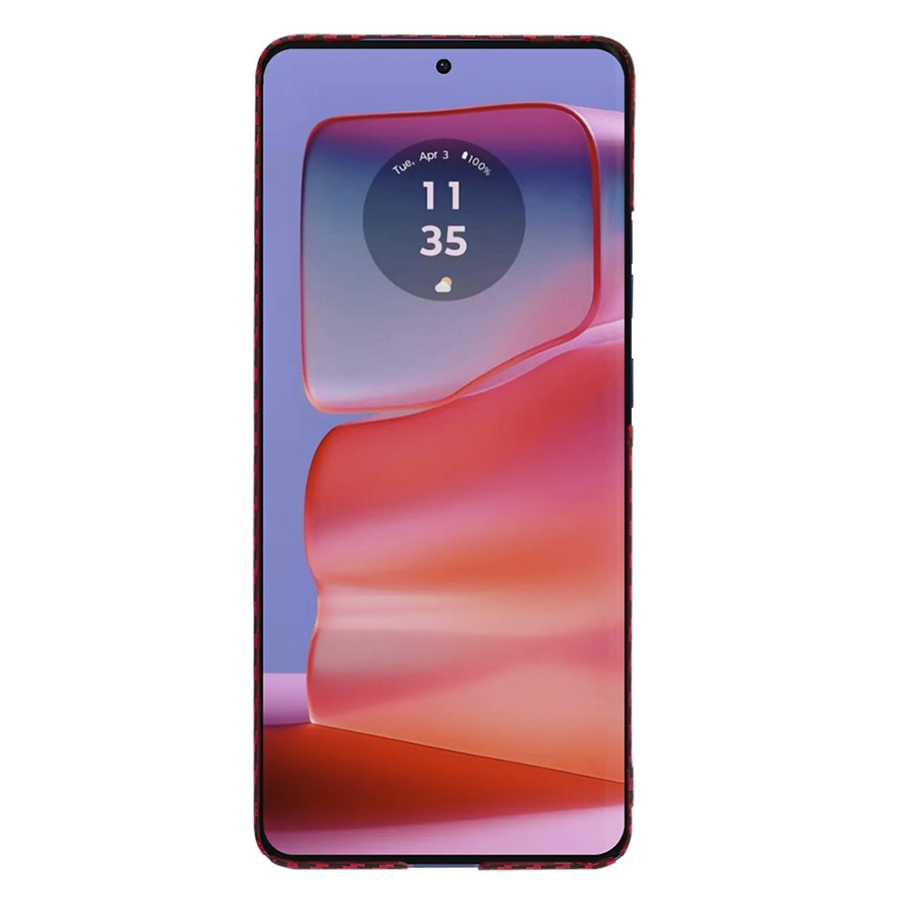 Θήκη για Motorola Edge 50 Pro, Techsuit, Carbonite FiberShell, Κόκκινο