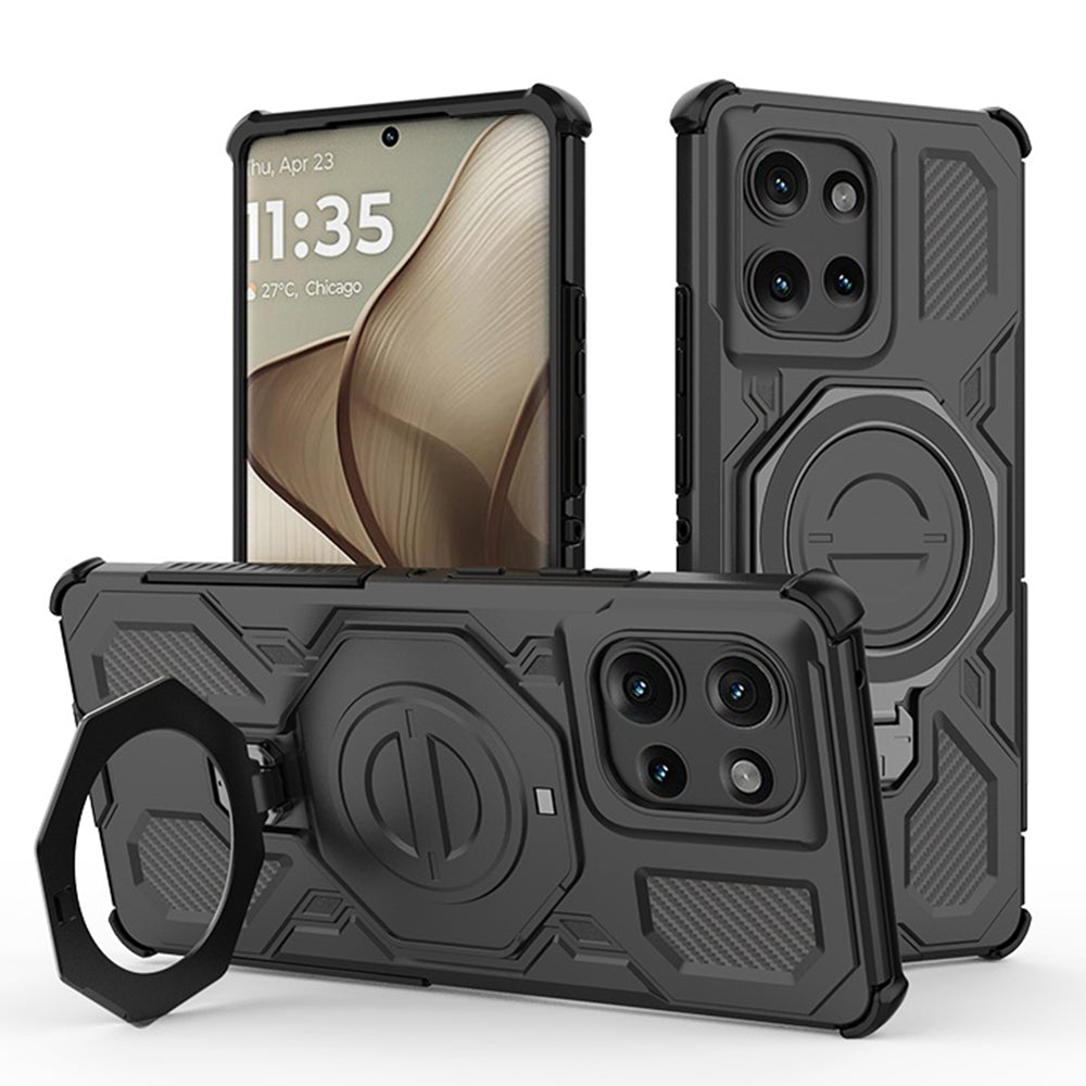 Θήκη για Motorola Edge 50, Techsuit, Carbon Shield Pro, Μαύρο