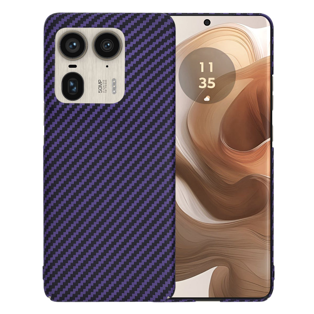 Θήκη για Motorola Edge 50 Ultra, Techsuit, Carbonite FiberShell, Μωβ