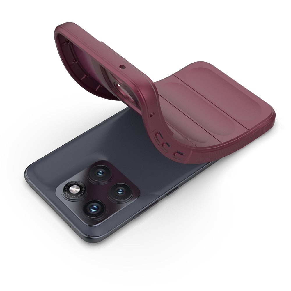 Θήκη για Motorola Edge 70 Fusion, Techsuit, Magic Shield, Βυσσινί
