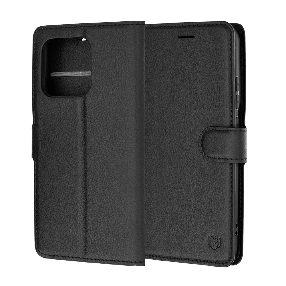 Θήκη για Motorola Edge 70 Pro, Techsuit, Leather Folio, Μαύρη
