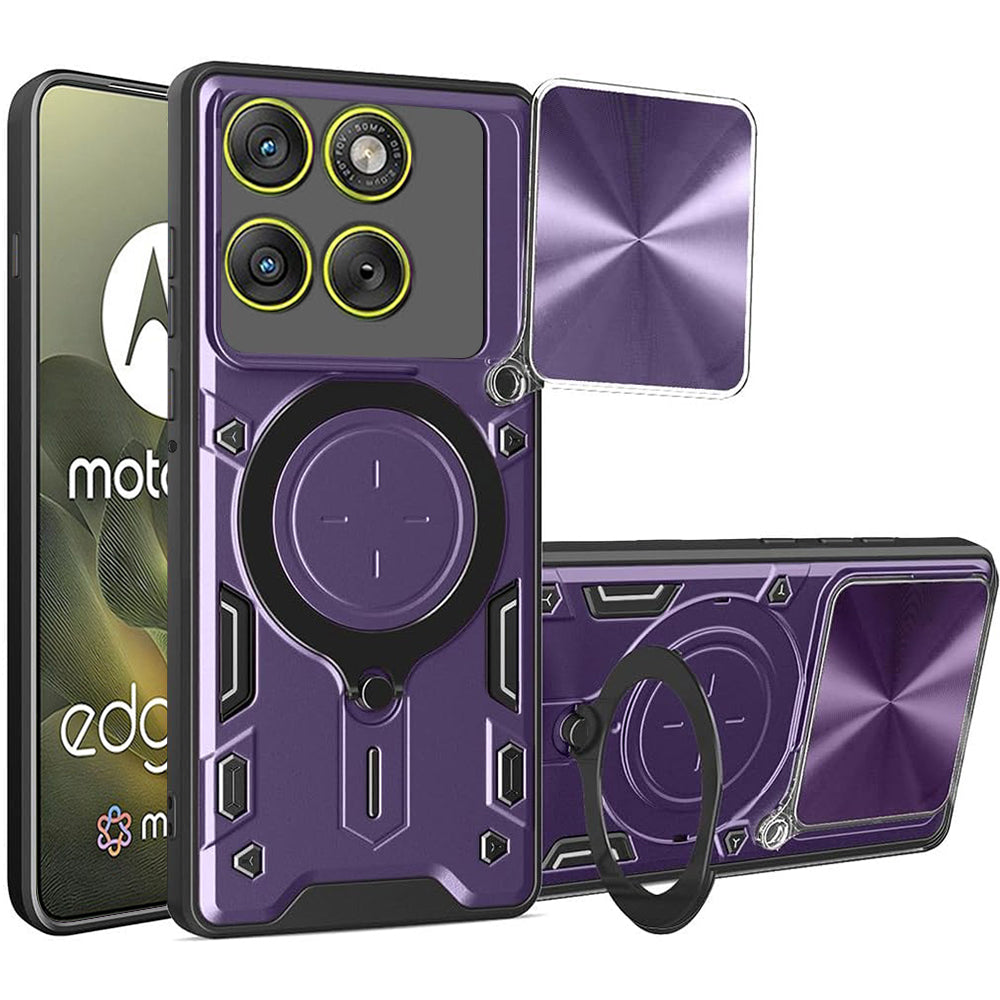 Case for Motorola Edge 70, Techsuit, CamGuard Pro, Purple
