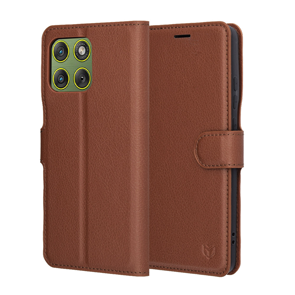 Θήκη για Motorola Edge 70, Techsuit, Leather Folio, Καφέ