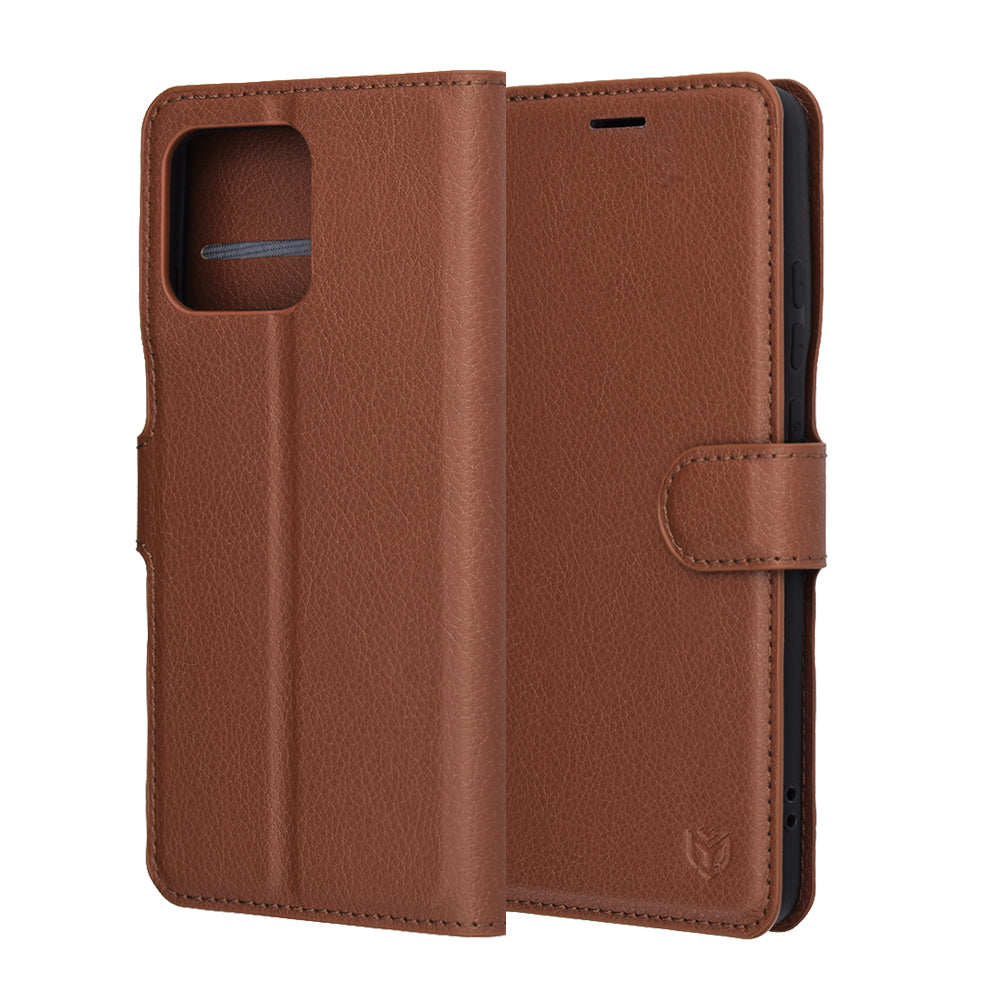 Θήκη για Motorola Edge 70, Techsuit, Leather Folio, Καφέ
