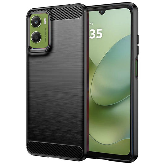 Θήκη για Motorola Moto G06 Power / G06, Techsuit, Καρμπόν, Μαύρη