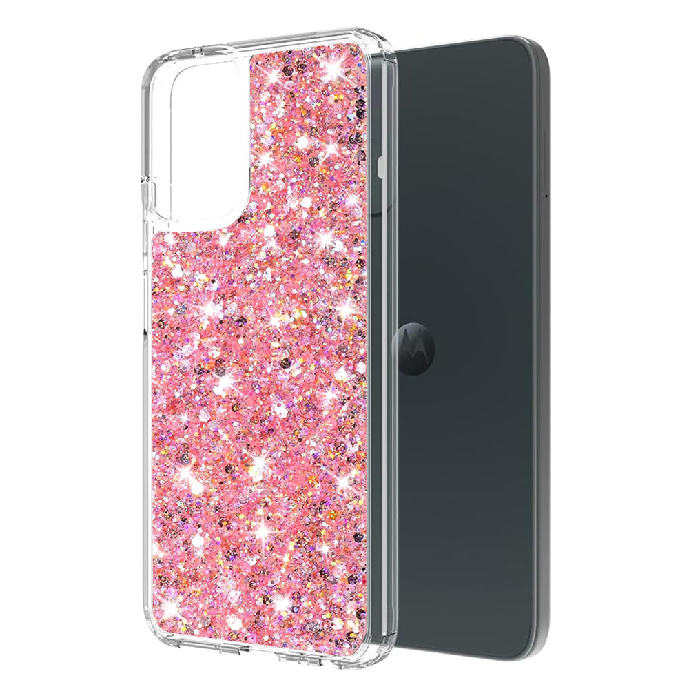 Θήκη για Motorola Moto G14, Techsuit, Sparkly Glitter, Ροζ