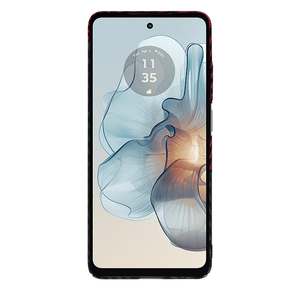 Θήκη για Motorola Moto G24 Power, Techsuit, Carbonite FiberShell, Μαύρο Κόκκινο