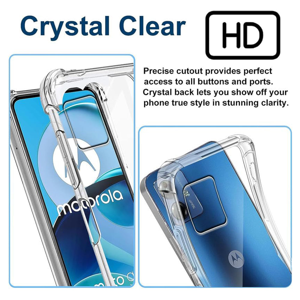 Θήκη για Motorola Moto G54, Techsuit, Ανθεκτική σε Κρούσεις Διαφανής, Διάφανη