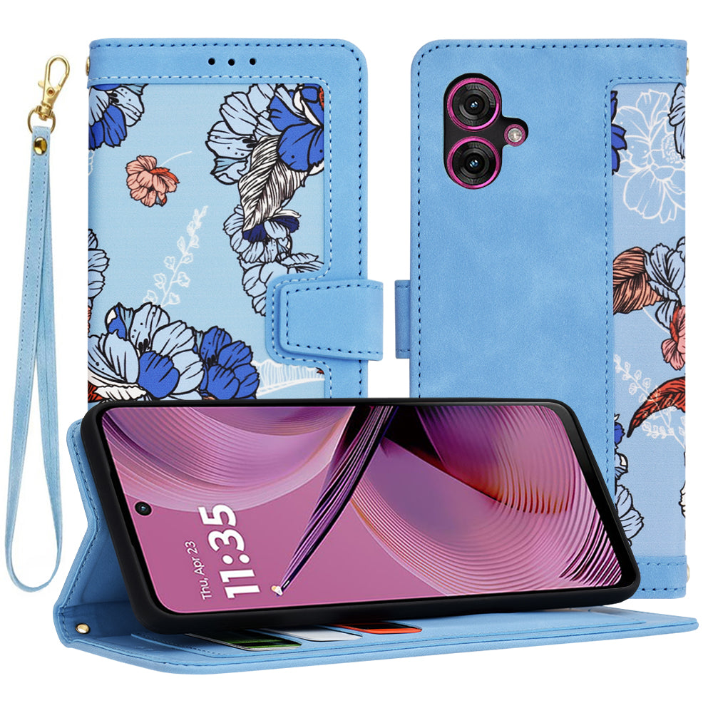 Θήκη για Motorola Moto G55, Techsuit, FlipCraft, Μπλε