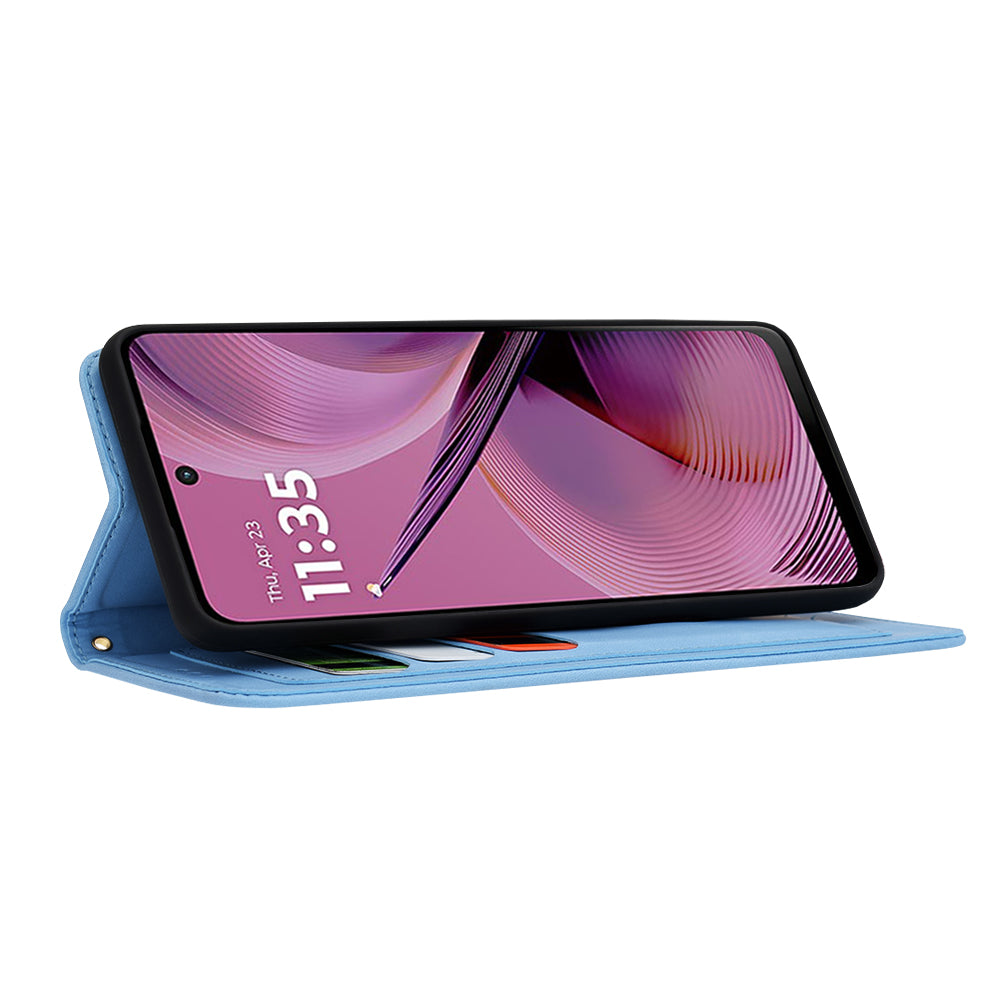 Θήκη για Motorola Moto G55, Techsuit, FlipCraft, Μπλε