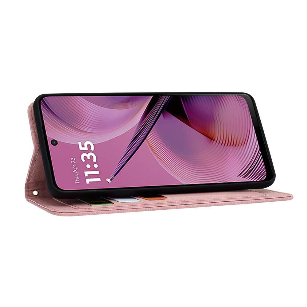 Θήκη για Motorola Moto G55, Techsuit, FlipCraft, Ροζ