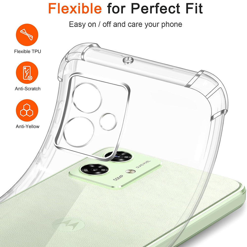 Θήκη για Motorola Moto G55, Techsuit, Ανθεκτική σε Κρούσεις Διαφανής, Διαφανής