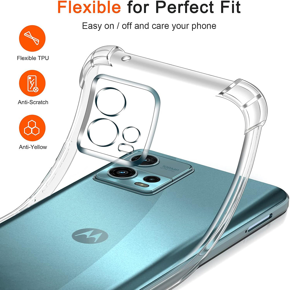 Θήκη για Motorola Moto G72, Techsuit, Ανθεκτική σε Κρούσεις Διαφανής, Διάφανη