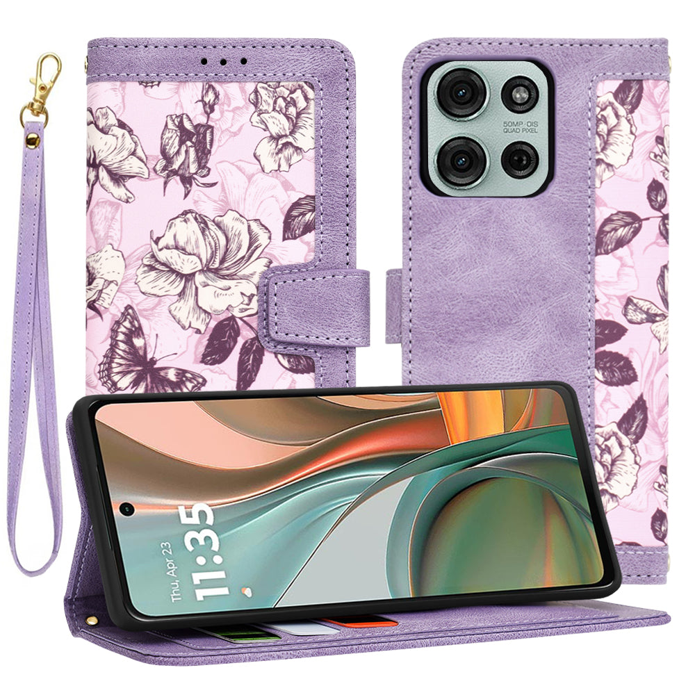 Θήκη για Motorola Moto G75, Techsuit, FlipCraft, Μωβ