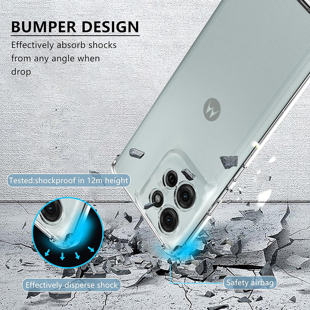 Θήκη για Motorola Moto G75, Techsuit, Ανθεκτική σε Κρούσεις Διαφανής, Διάφανη