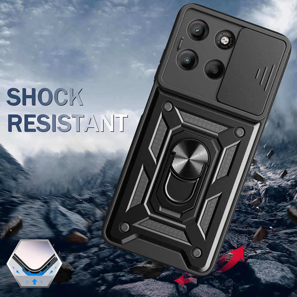 Θήκη για Motorola Moto G77 / G67, Techsuit, CamShield, Μαύρη