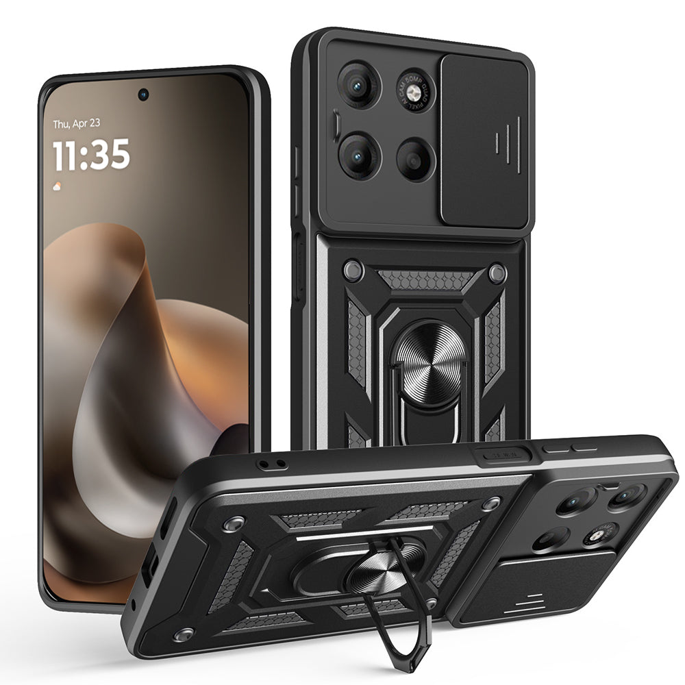 Θήκη για Motorola Moto G77 / G67, Techsuit, CamShield, Μαύρη