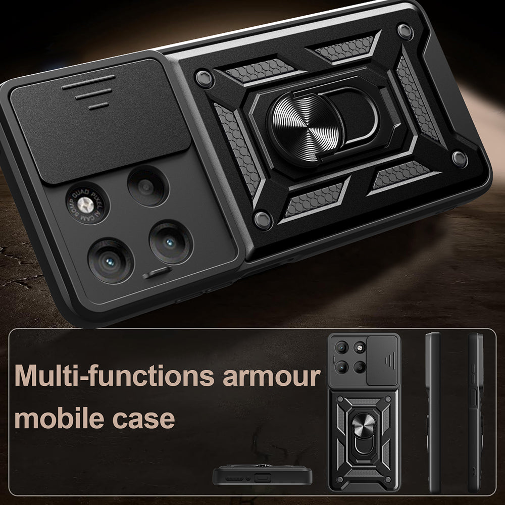 Θήκη για Motorola Moto G77 / G67, Techsuit, CamShield, Μαύρη