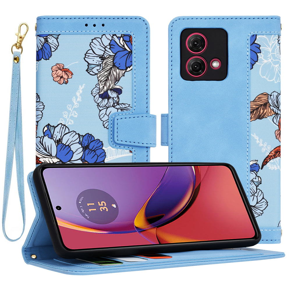 Θήκη για Motorola Moto G84, Techsuit, FlipCraft, Μπλε