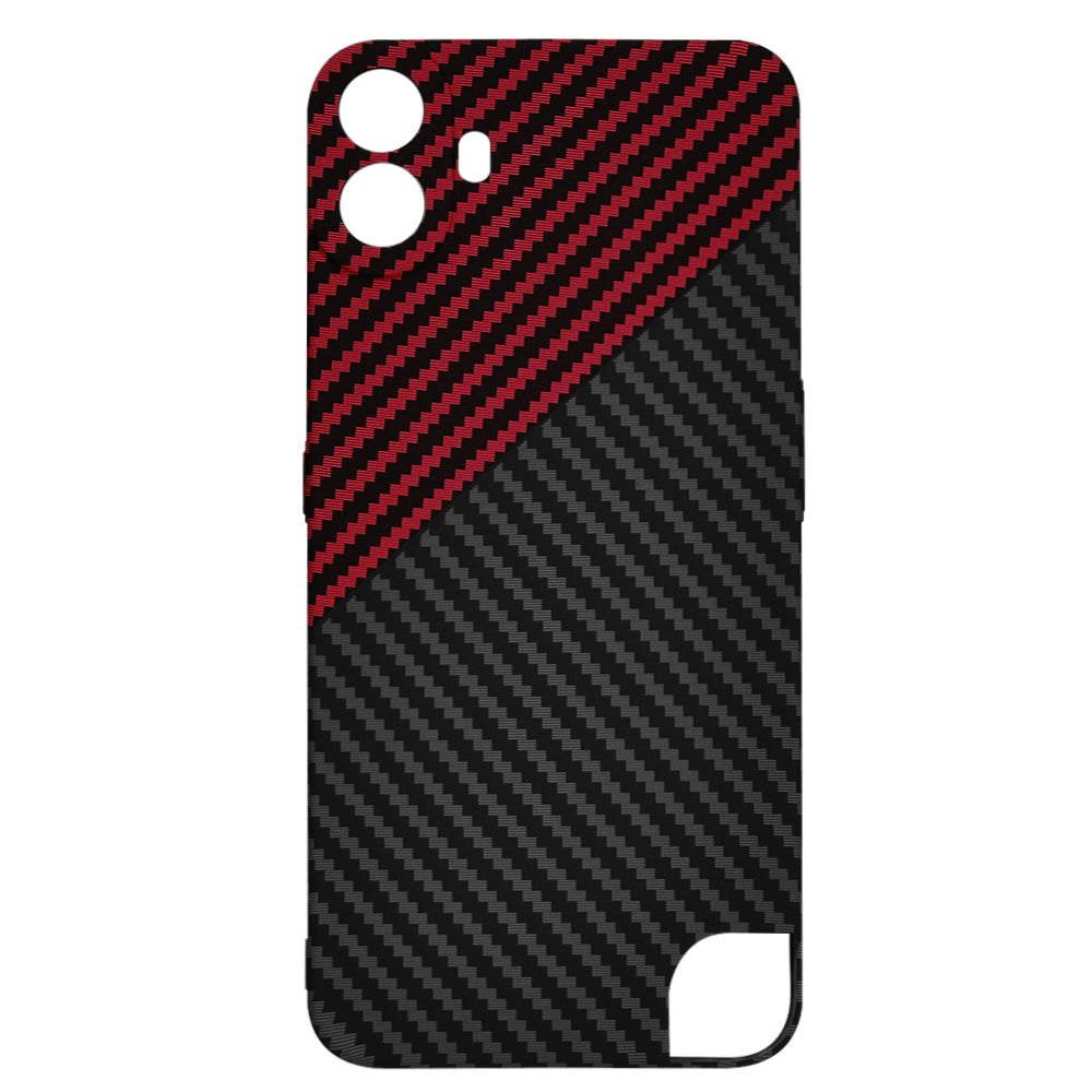 Θήκη για Nothing CMF Phone 1, Techsuit, Carbonite FiberShell, Μαύρο Κόκκινο