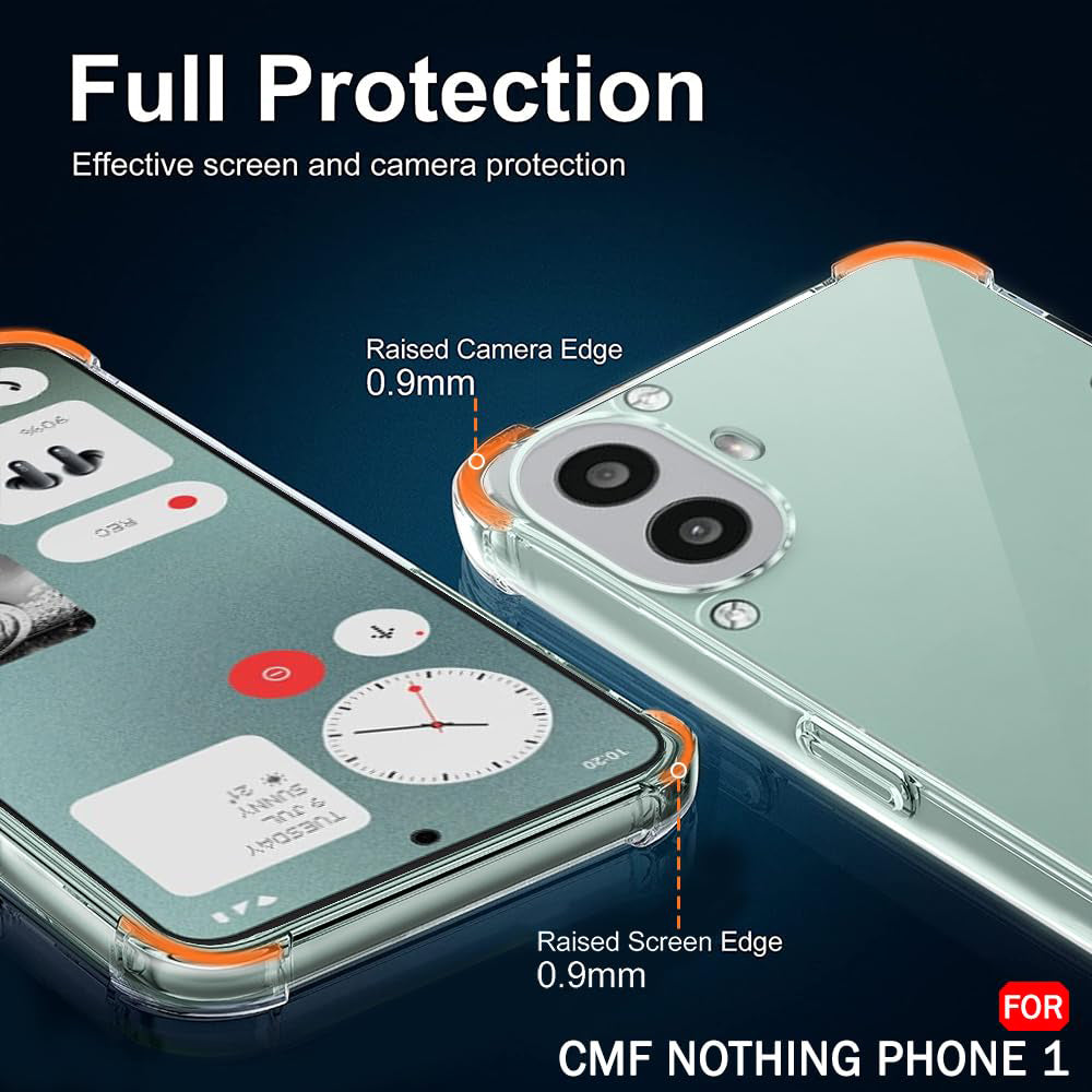 Θήκη για Nothing CMF Phone 1, Techsuit, Ανθεκτική σε Κρούσεις Διαφανής, Διάφανη
