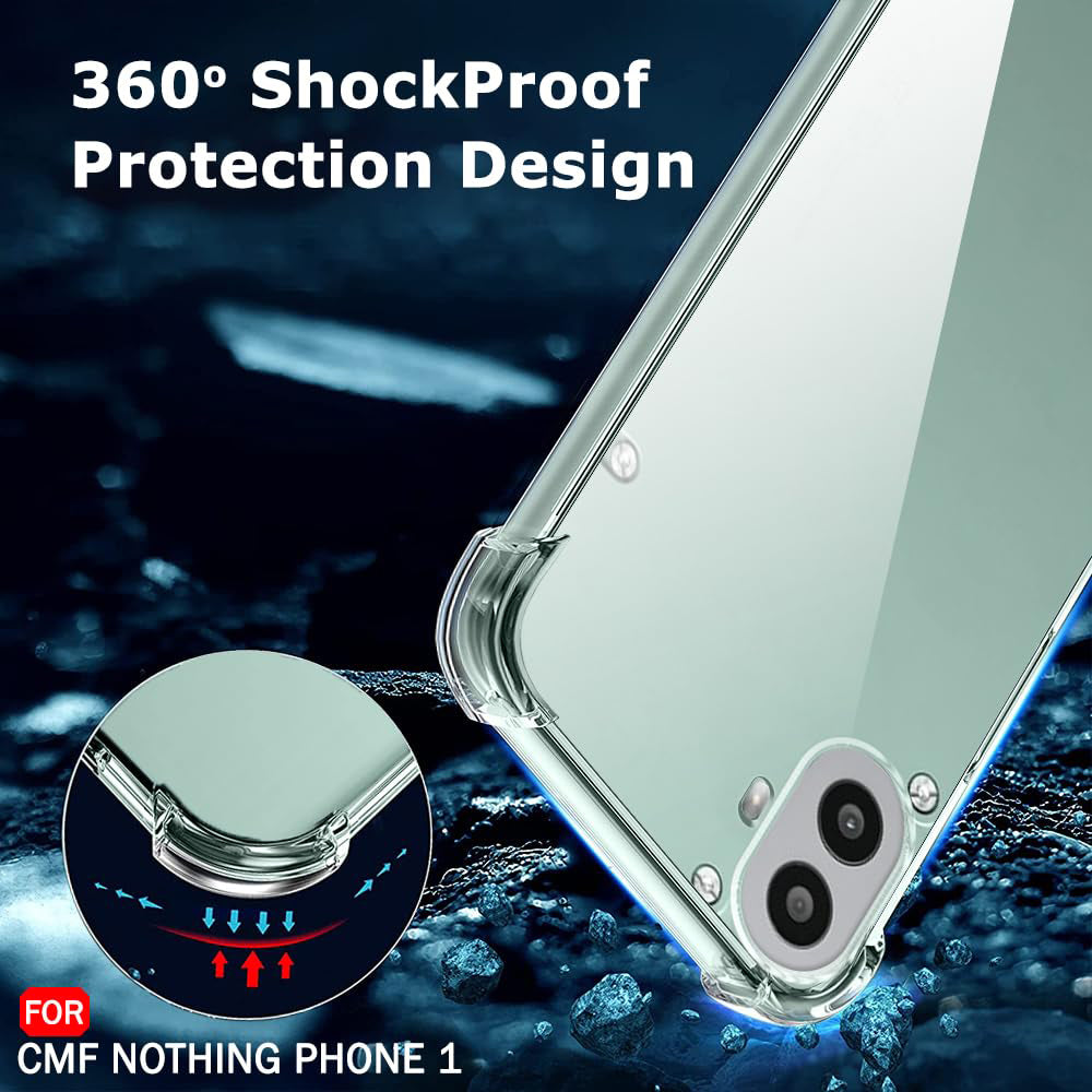 Θήκη για Nothing CMF Phone 1, Techsuit, Ανθεκτική σε Κρούσεις Διαφανής, Διάφανη