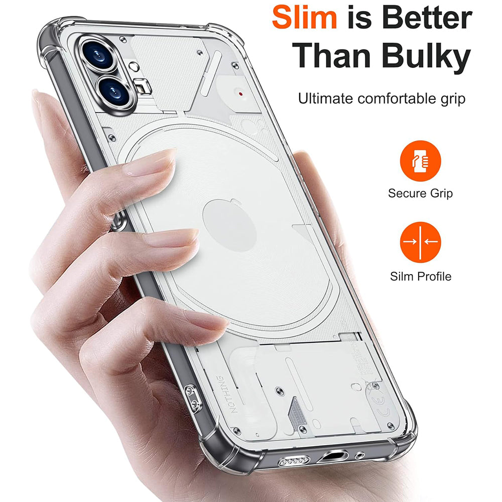 Θήκη για Nothing Phone (1), Techsuit, Ανθεκτική σε Κρούσεις Διαφανής, Διάφανη