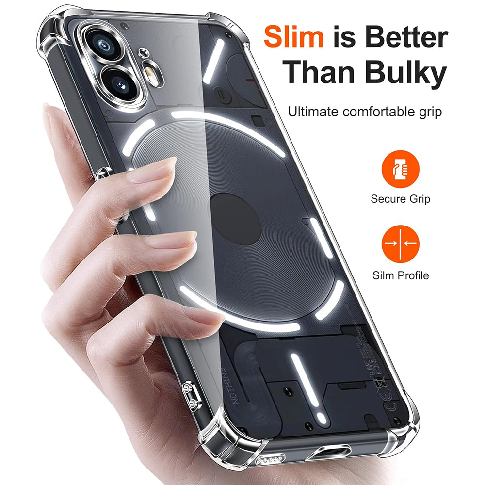 Θήκη για Nothing Phone (2), Techsuit, Ανθεκτική σε Κρούσεις Διαφανής, Διάφανη