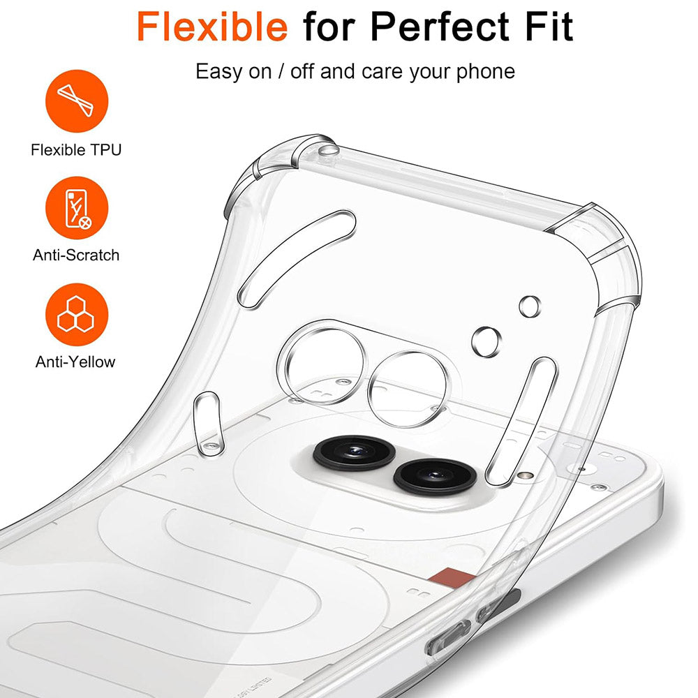 Θήκη για Nothing Phone (2a) Plus / Phone (2a), Techsuit, Ανθεκτική σε Κρούσεις Διαφανής, Διάφανη