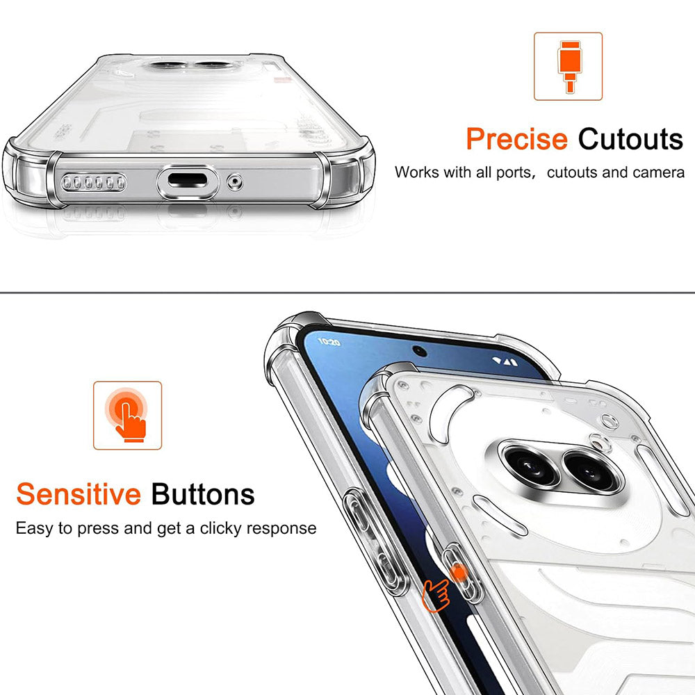 Θήκη για Nothing Phone (3a) Pro, Techsuit, Ανθεκτική σε Κρούσεις Διαφανής, Διάφανη