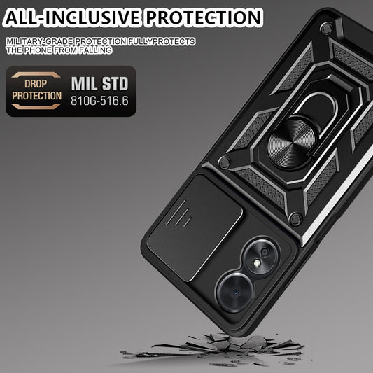 Θήκη για Oppo A17, Techsuit, CamShield, Μαύρο