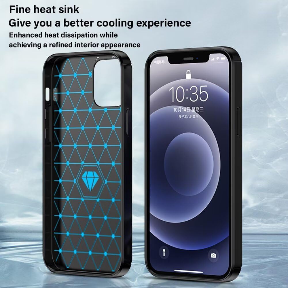 Θήκη για Oppo A6 4G, Techsuit, Καρμπόν, Μαύρη