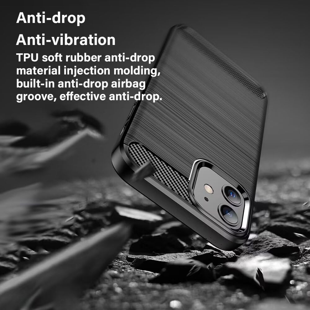 Θήκη για Oppo A6 4G, Techsuit, Καρμπόν, Μαύρη