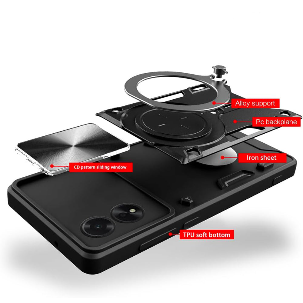 Θήκη για Oppo A60, Techsuit, CamGuard Pro, Ροζ Χρυσό