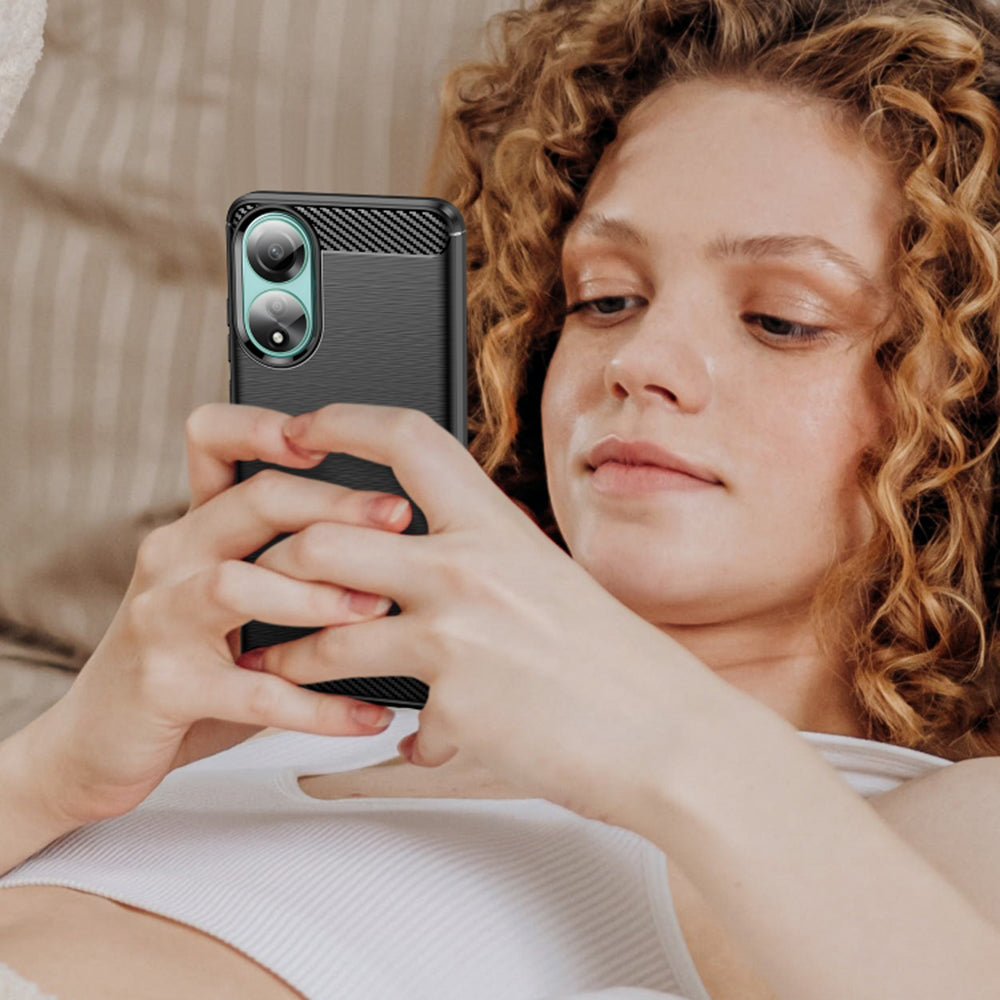 Θήκη για Oppo A78 4G, Techsuit, Carbon, Μαύρο