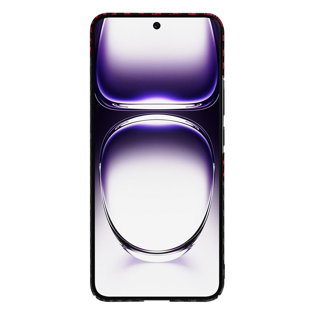 Θήκη για Oppo Reno12, Techsuit, Carbonite FiberShell, Μαύρο Κόκκινο