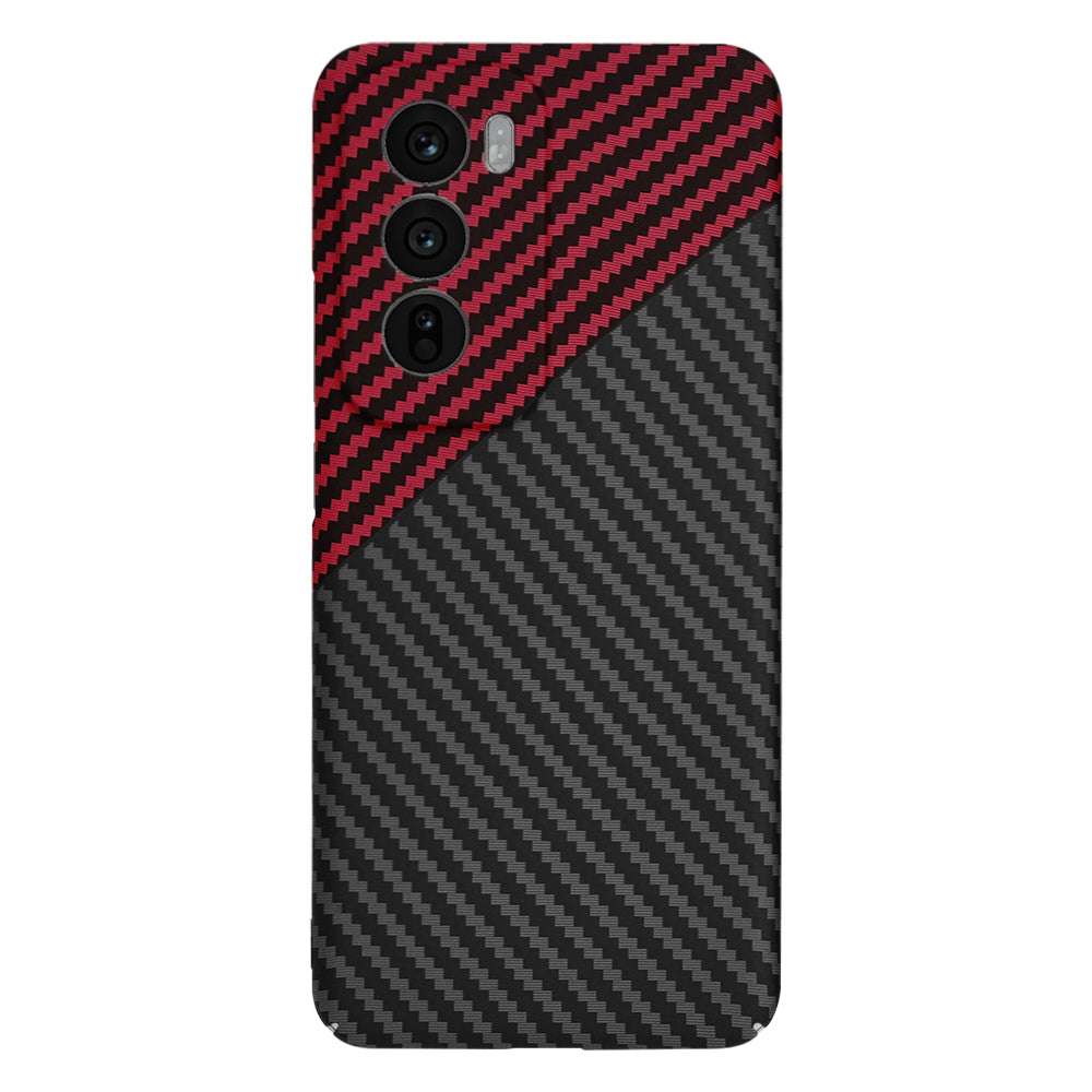 Θήκη για Oppo Reno12, Techsuit, Carbonite FiberShell, Μαύρο Κόκκινο
