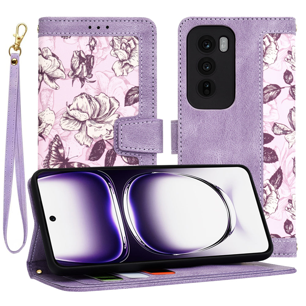 Θήκη για Oppo Reno12, Techsuit, FlipCraft, Μωβ
