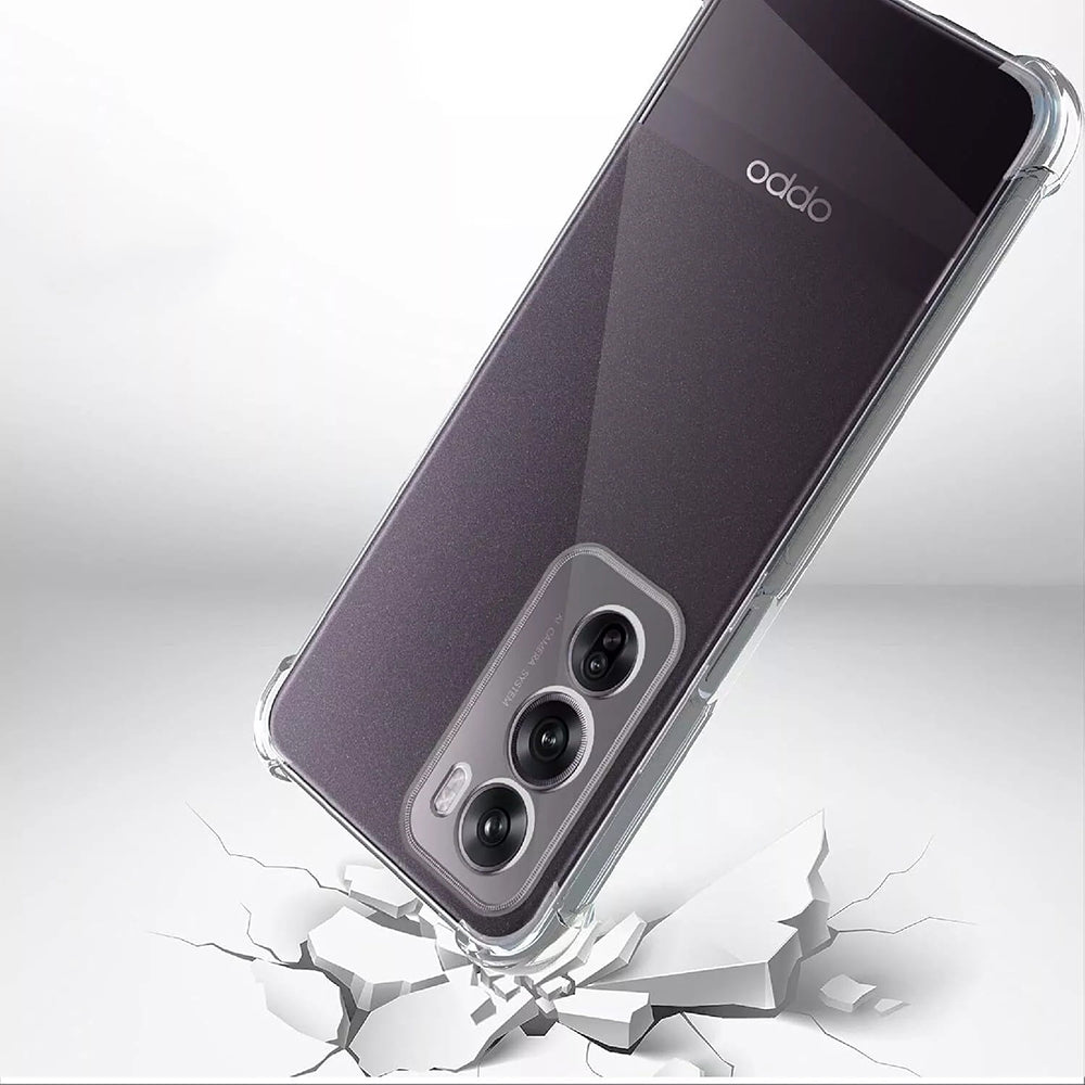 Θήκη για Oppo Reno12, Techsuit, Ανθεκτική σε Κρούσεις Διαφανής, Διάφανη