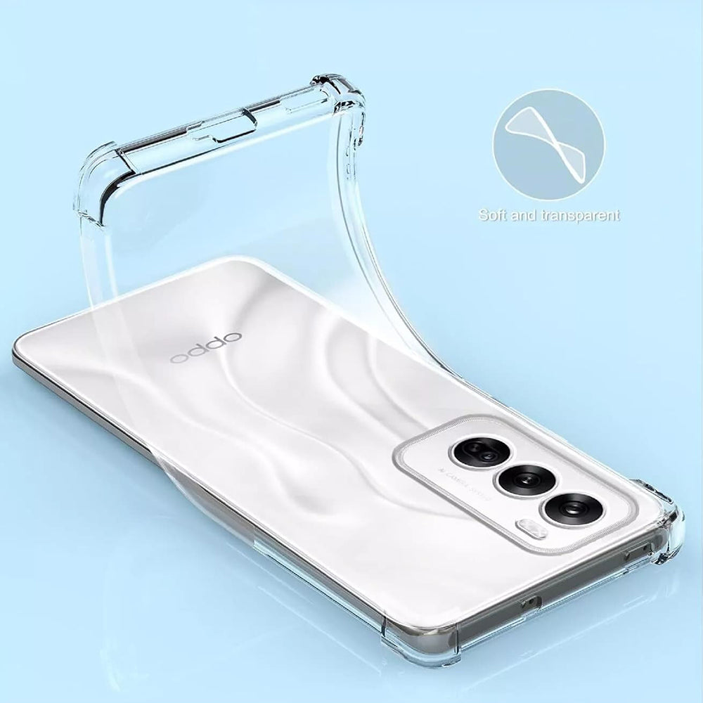 Θήκη για Oppo Reno12, Techsuit, Ανθεκτική σε Κρούσεις Διαφανής, Διάφανη