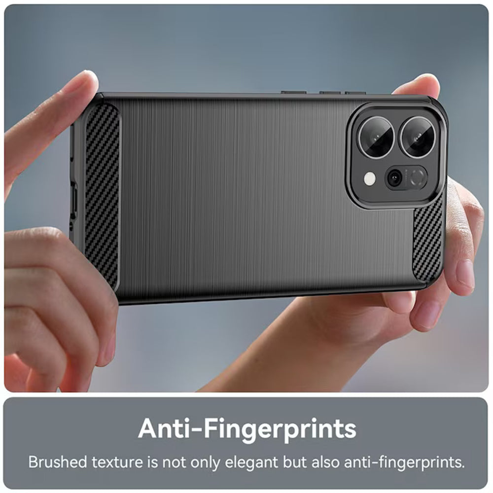 Θήκη για Oppo Reno15 FS / Reno15 F, Techsuit, Καρμπόν, Μαύρη