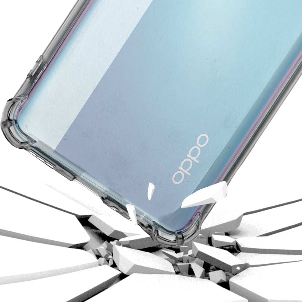 Θήκη για Oppo Reno4 Lite, Techsuit, Ανθεκτική σε Κρούσεις Διαφανής, Διάφανη