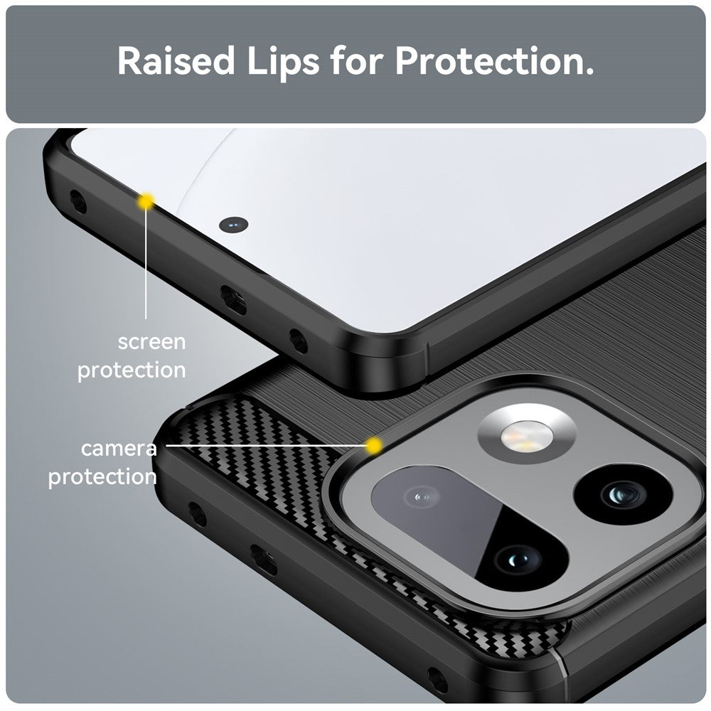 Θήκη για Realme 16 Pro+, Techsuit, Καρμπόν, Μαύρη