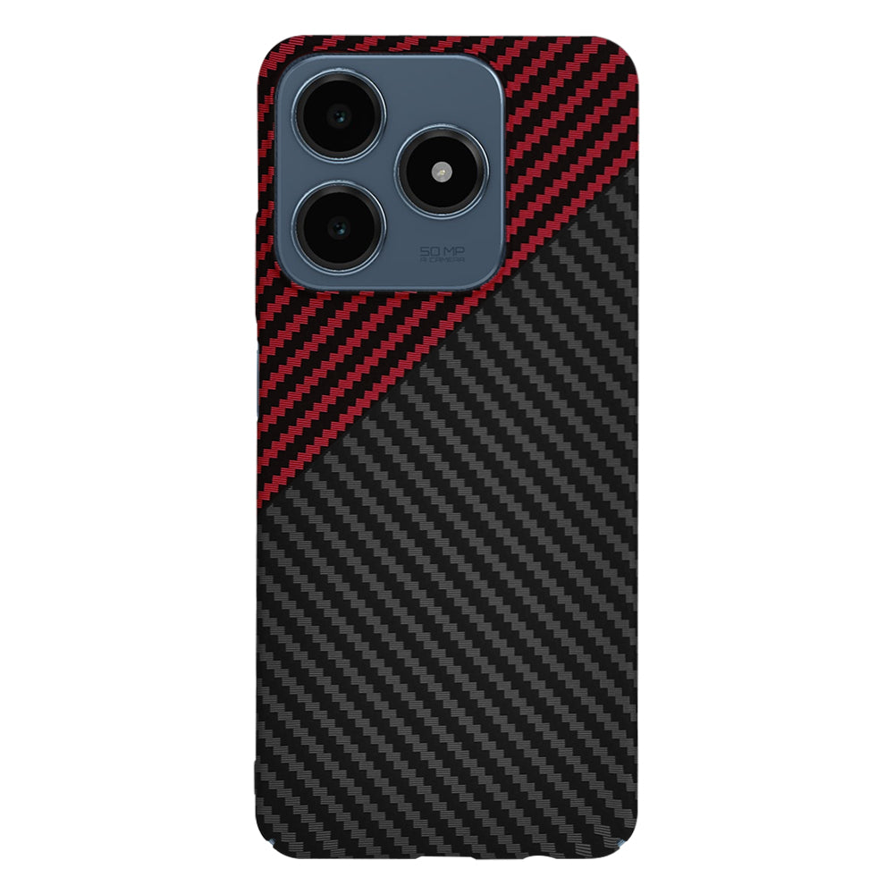 Θήκη για Realme C63 / C61, Techsuit, Carbonite FiberShell, Μαύρο Κόκκινο