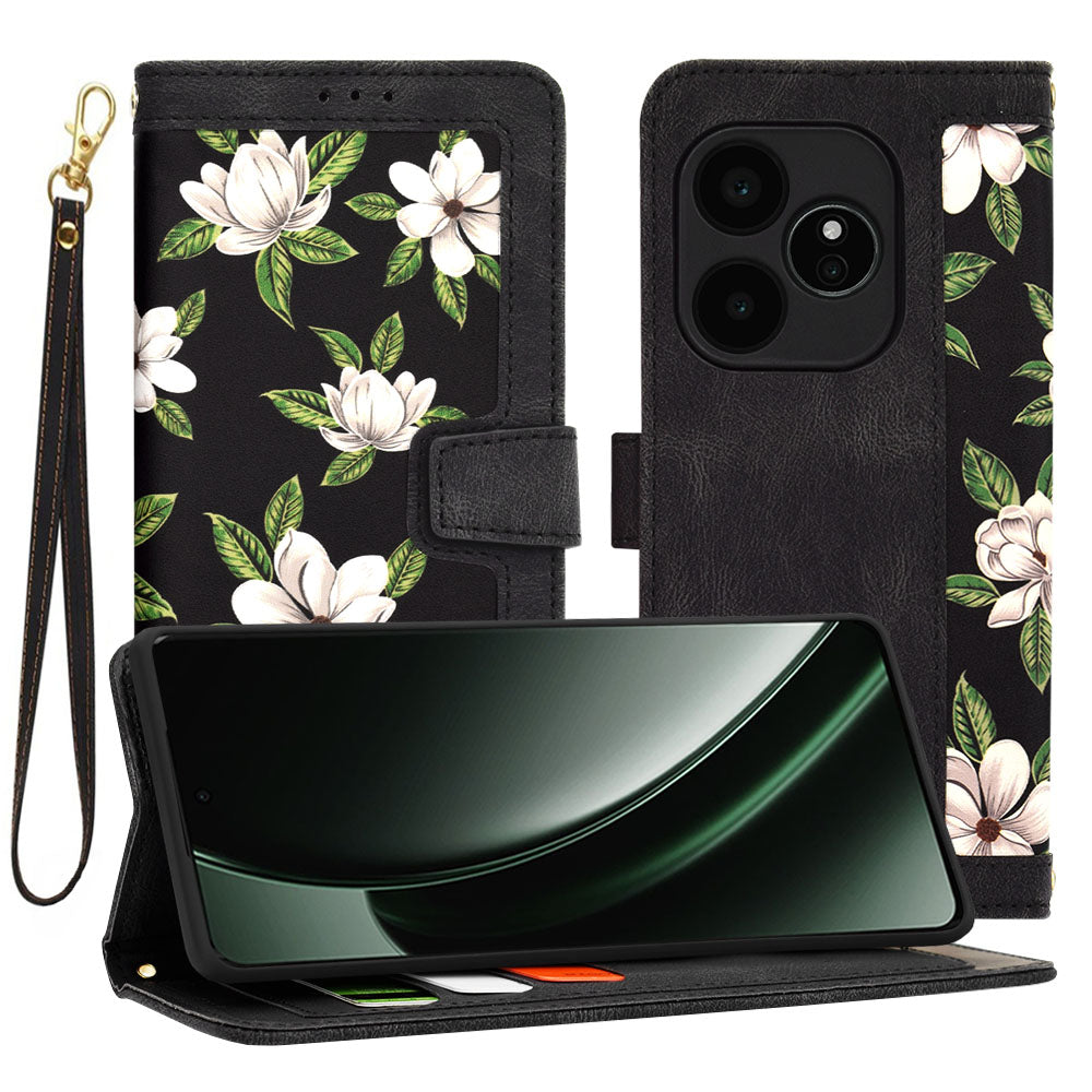 Θήκη για Realme GT 6T / GT 6, Techsuit, FlipCraft, Μαύρη