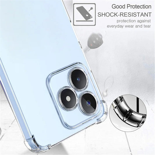Θήκη για Realme Note 50 / C51, Techsuit, Ανθεκτική σε Κρούσεις Διαφανής, Διάφανη