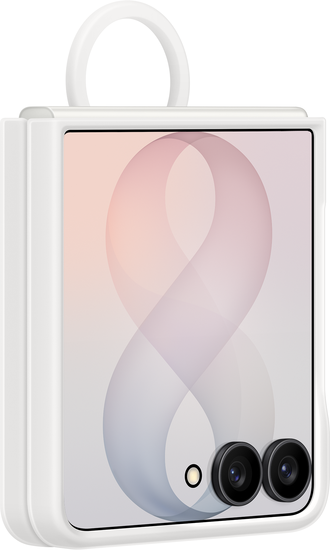 Θήκη για Samsung Galaxy Z Flip8 F776, Silicone Ring Magnet, Λευκό EF-EF776CWEGWW
