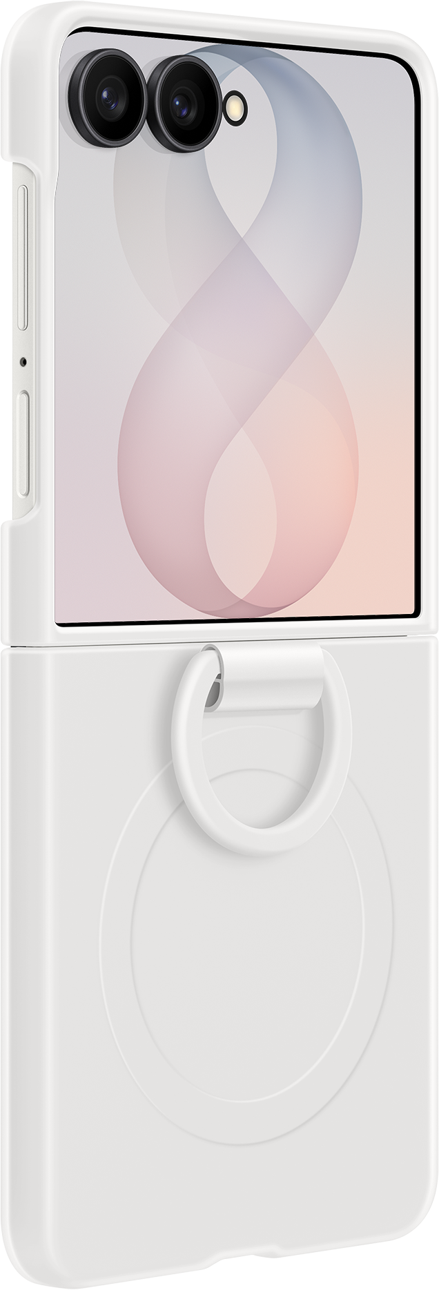 Θήκη για Samsung Galaxy Z Flip8 F776, Silicone Ring Magnet, Λευκό EF-EF776CWEGWW