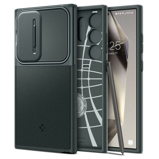 Θήκη για Samsung Galaxy S24 Ultra S928, Spigen, OPTIK ARMOR, πράσινο ACS07314